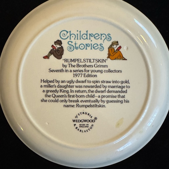 Wedgwood Children's Stories Plate with Blue and Orange Accents - Picture 2 of 6